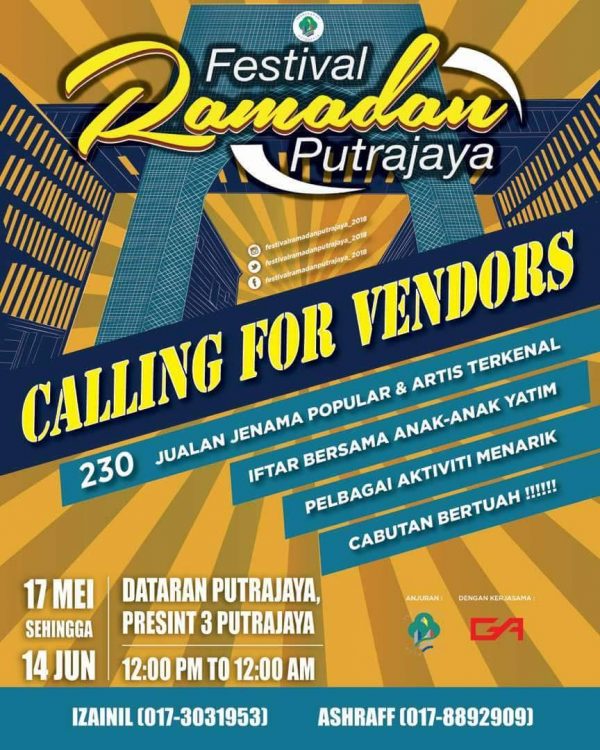 Jom Shoping Barangan Raya di Festival Ramadhan Putrajaya 2018